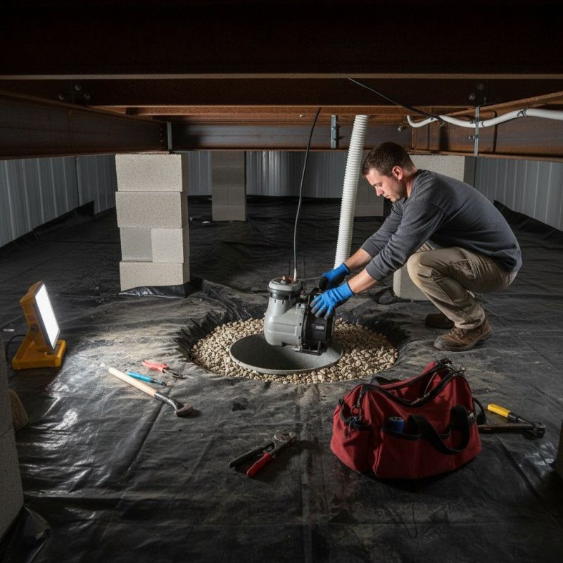 Basement Drainage Installation in West Des Moines, IA
